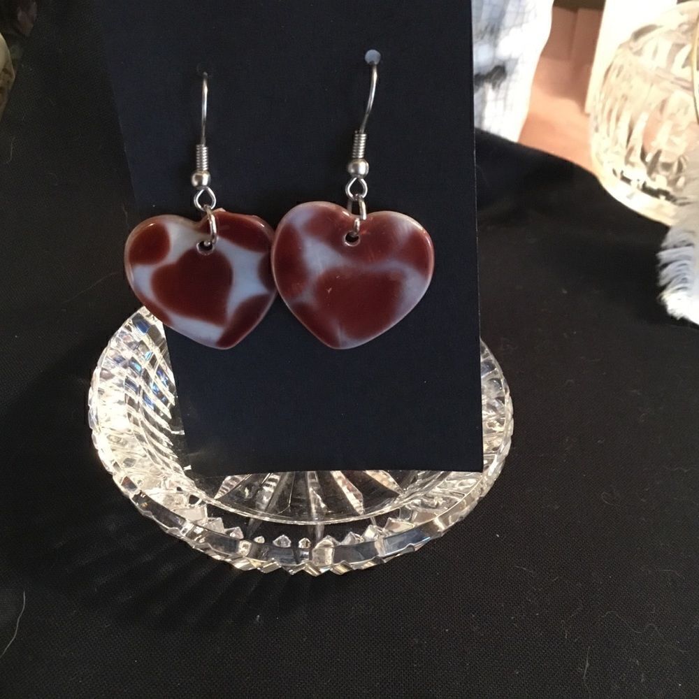 Silvertone Shell Pierced Earrings